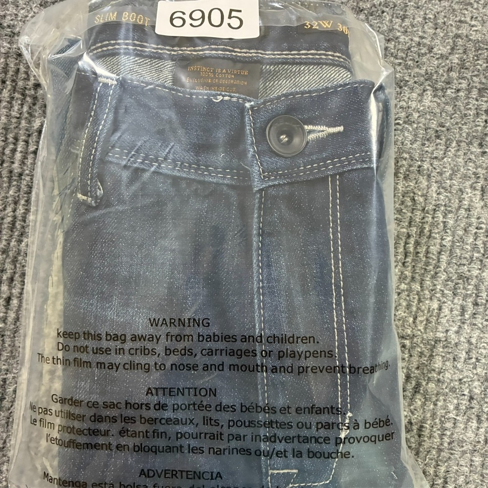 Helix Mens Slim Boot Jeans Size 32x30 Blue Denim Cotton Casual Low Rise - Picture 10 of 10